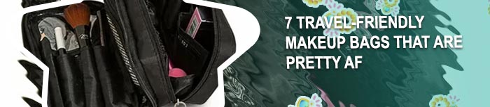 Small makeup bag with compartments
